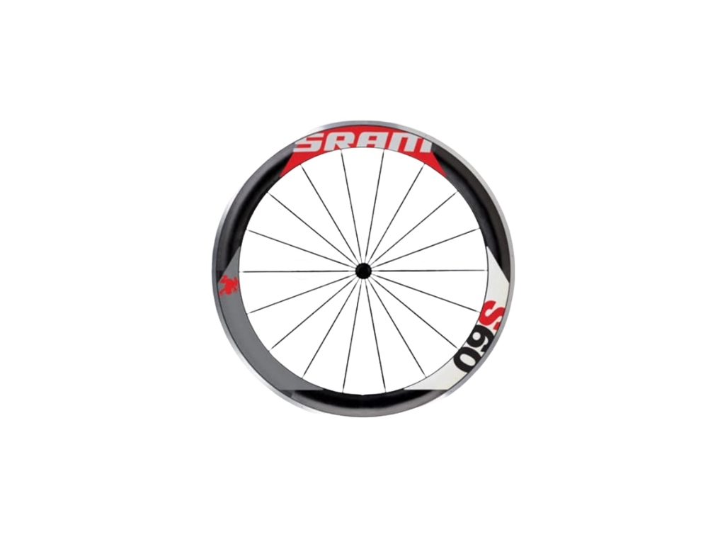 S60 Red 60mm Rim Front Clincher 700C Wheels