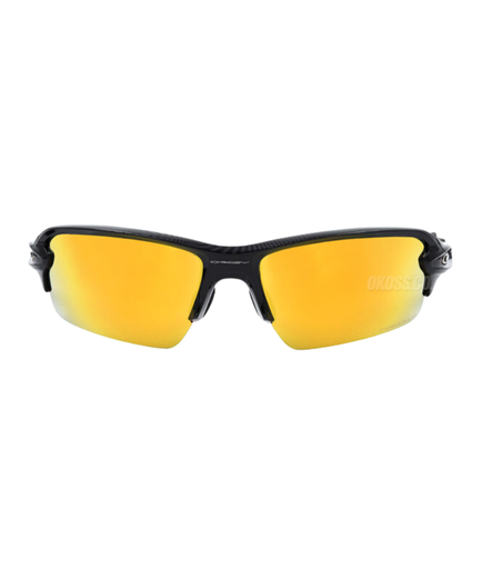 [OO9271-3161] Polarized Sunglasses With Gold Lenses &amp; Black Frame