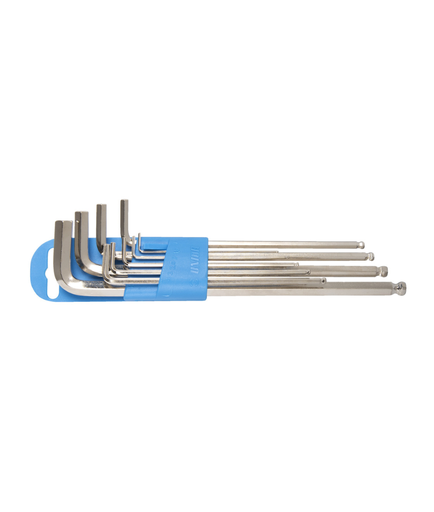 [608534] Set Of Ball - End Hex Wrenches Long Type On Plastic Clip 1.5-10